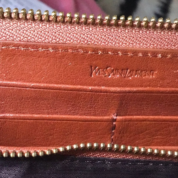 Vintage. YSL Brown Leather Wallet - Picture 11 of 11